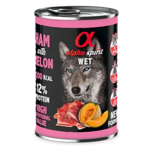 ALIMENTO HÚMEDO DE JAMÓN CON MELÓN (400gr)