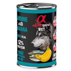 ALIMENTO HÚMEDO DE SARDINA CON PLÁTANO (400gr)